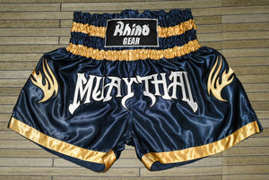 Rhino Mauy Thai Kickboxing Shorts - Dark blue