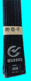 Wacoku Deluxe Cotton Black Belt –  Stone washed