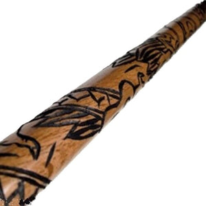 Red Oak Bo/Staff Carved dragon -  Pick Up Only