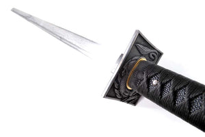 Hand Forged Folded Steel Black Assassin Ninja Sword SW1975