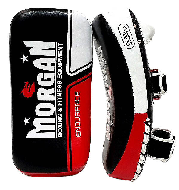 MORGAN ENDURANCE GEL LEATHER CURVED THAI PADS - 1 Pair