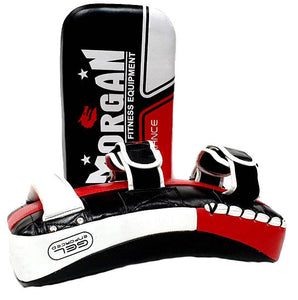 MORGAN ENDURANCE GEL LEATHER CURVED THAI PADS - 1 Pair