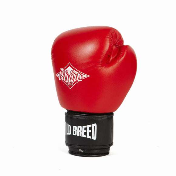 Rhino Quality Leather Boxing Gloves - Black or Red
