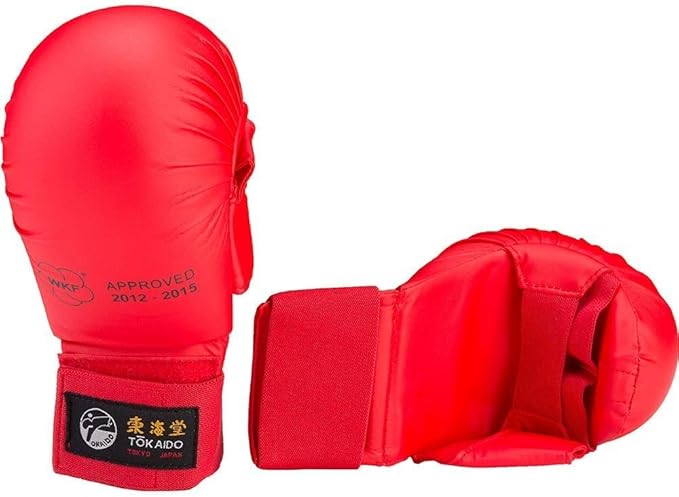 Tokaido Branded WKF Approved Tournament Mitts - Red Colour