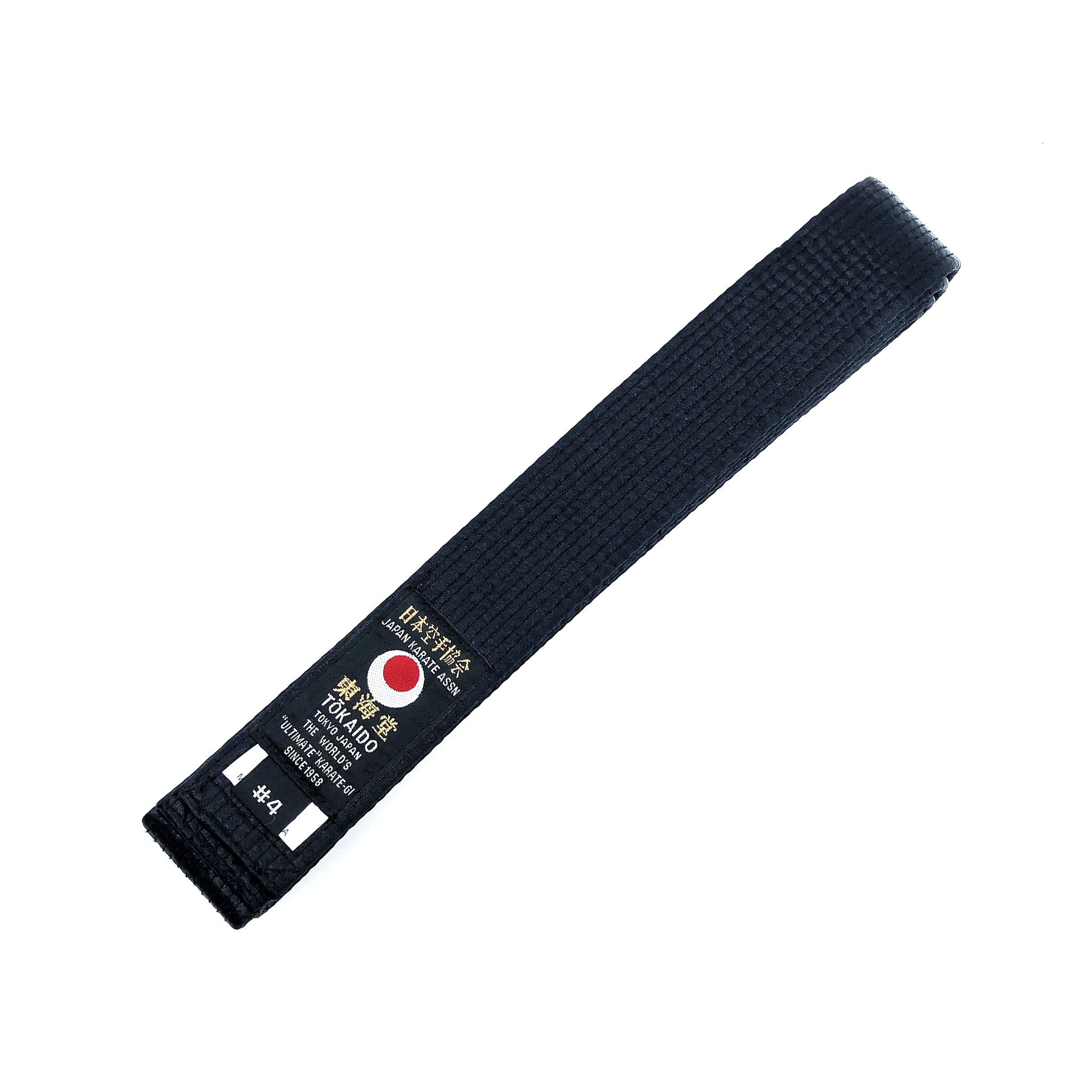 Tokaido Unisex Black Cotton 4.5 Carat Belt, black Tokaido Unisex Black Cotton 4.5 Carat Belt, black