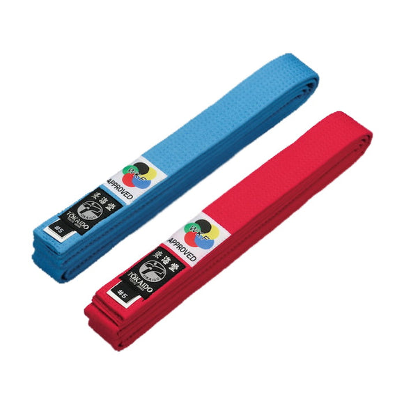 Tokaido Karate WKF Competition Belt - Colour Red & Blue