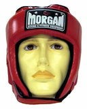MORGAN PLATINUM OPEN FACE HEAD GUARD - red colour