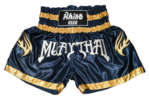 Rhino Mauy Thai Kickboxing Shorts - Dark blue
