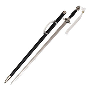 Tai chi Sword with black scabbard and white cord